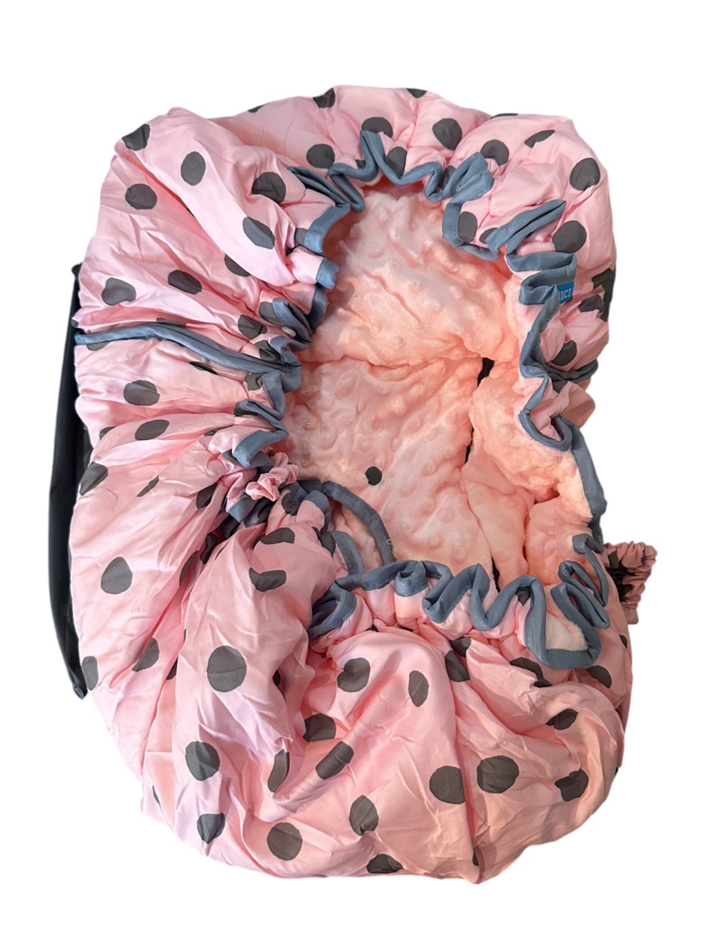 Dodo Nici Baby Car Seat Cover Thick Padded Pink Dots Machine Washable - Picture 3 of 7